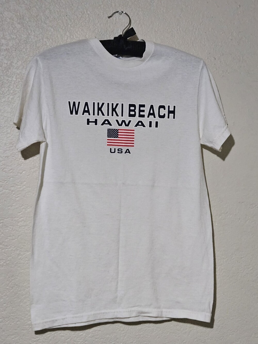 100% Cotton Waikiki Beach White Tshirt